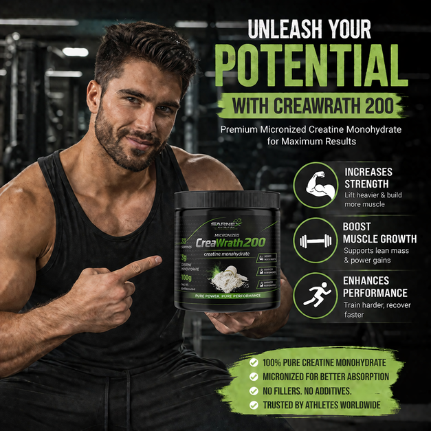 SARNEX Creatine Monohydrate – label close-up